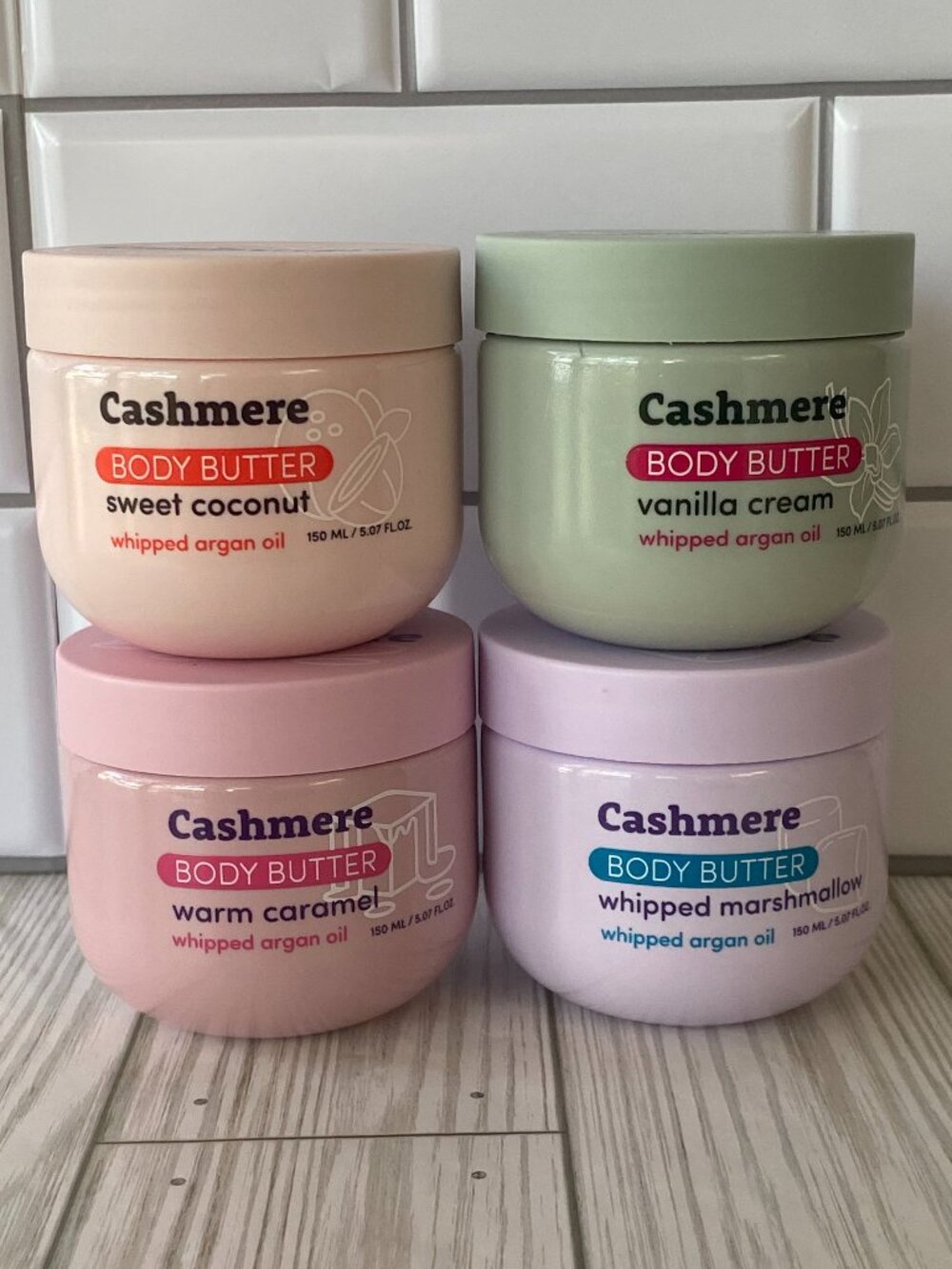 CASHMERE Body Butter 4 piece Bundle * Coconut, Caramel, Vanilla, Marshmallow*